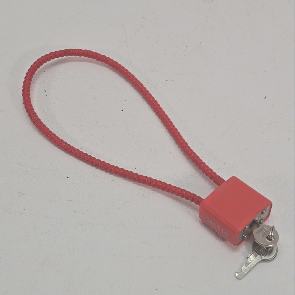 Gun Cable Lock with 2 Keys Security Protection Lockup Firearms Red